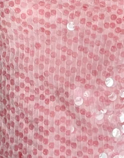 Motel Rocks Strappy Tops | Sequin Tops-Abony Cami Top in Big Sequin Clear Tinted Pink