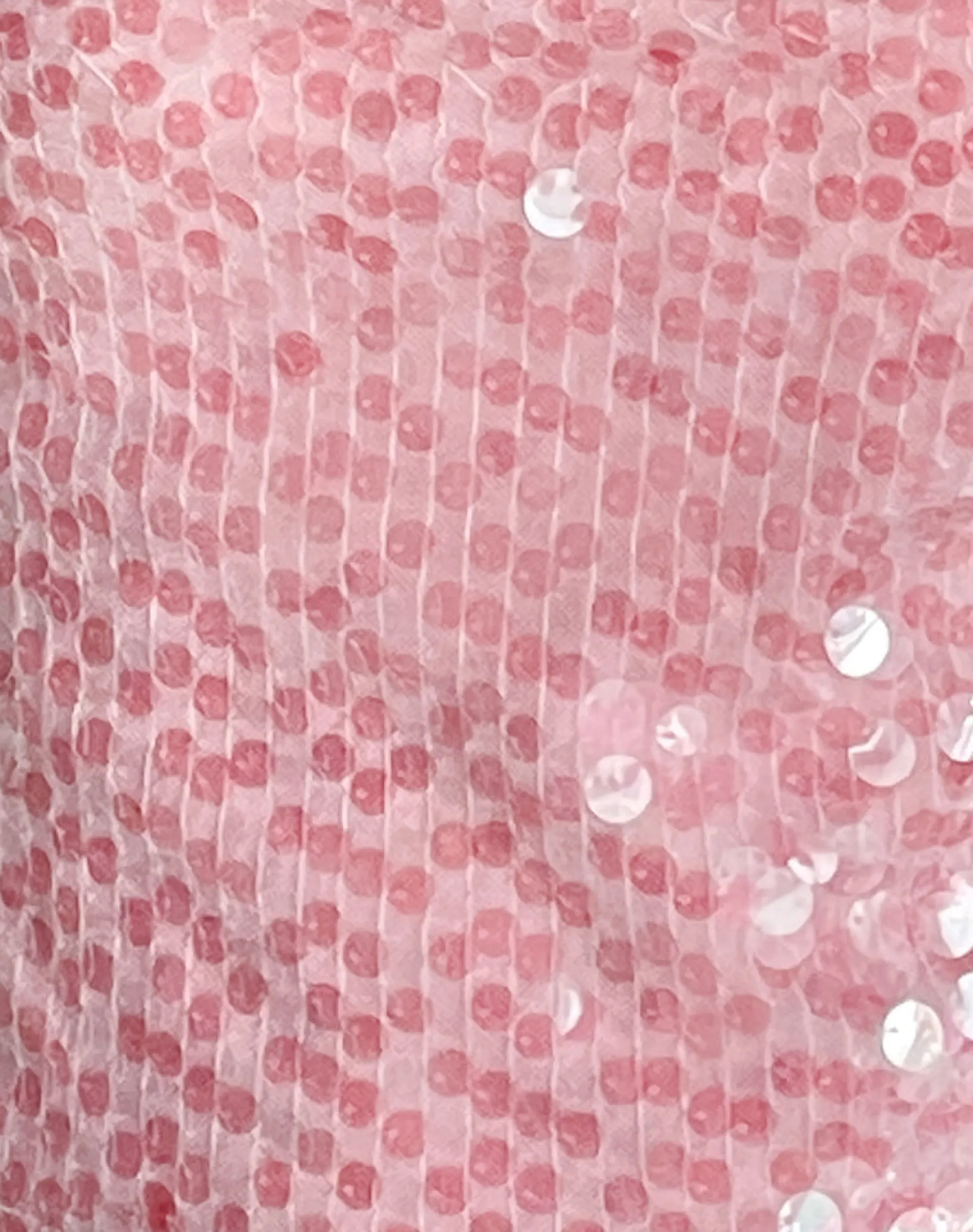 Motel Rocks Strappy Tops | Sequin Tops-Abony Cami Top in Big Sequin Clear Tinted Pink