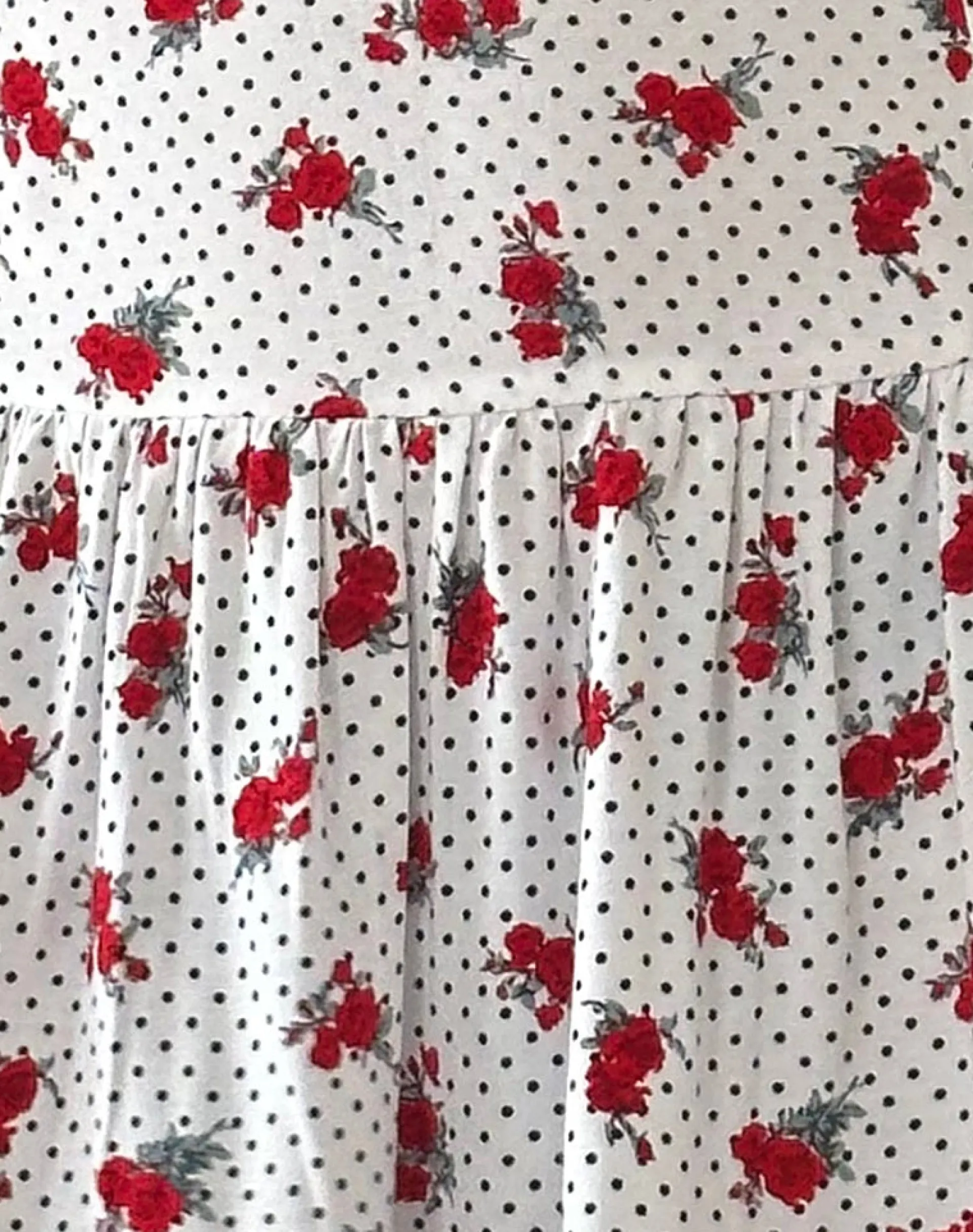 Motel Rocks Printed Dresses | Mini Dresses-Aca Bardot Mini Dress in White Rose Polka