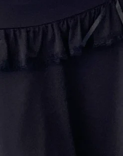 Motel Rocks A Line Skirts | Mini Skirts-Addalyn Lace Trim Mini Skirt in Black
