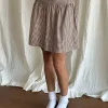 Motel Rocks A Line Skirts | Midi Skirts-Adinda Midi Skirt in Mini Gingham Brown