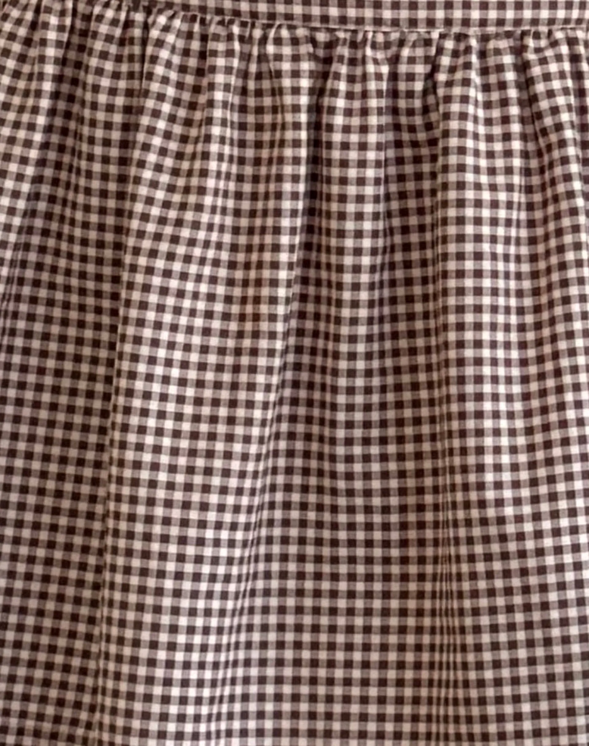 Motel Rocks A Line Skirts | Midi Skirts-Adinda Midi Skirt in Mini Gingham Brown