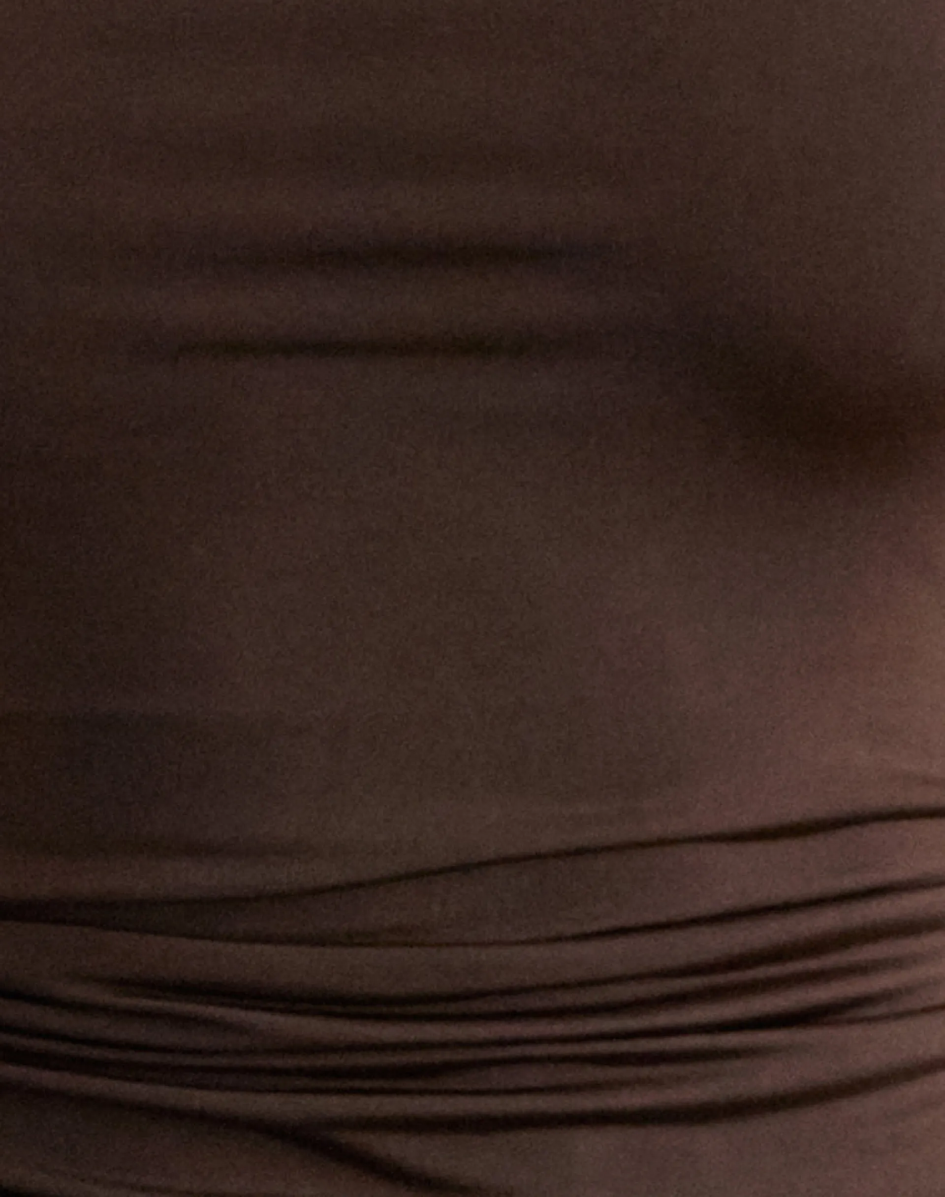 Motel Rocks Co-Ords | Basic Tops-Adora Halterneck Top in Slinky Chocolate