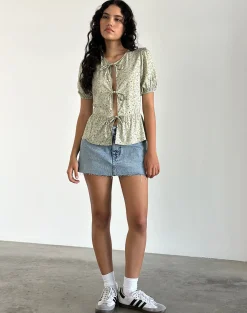 Motel Rocks Shirts And Blouses | Printed Tops-Ajasi Blouse in Parma Violet ParmaViolet