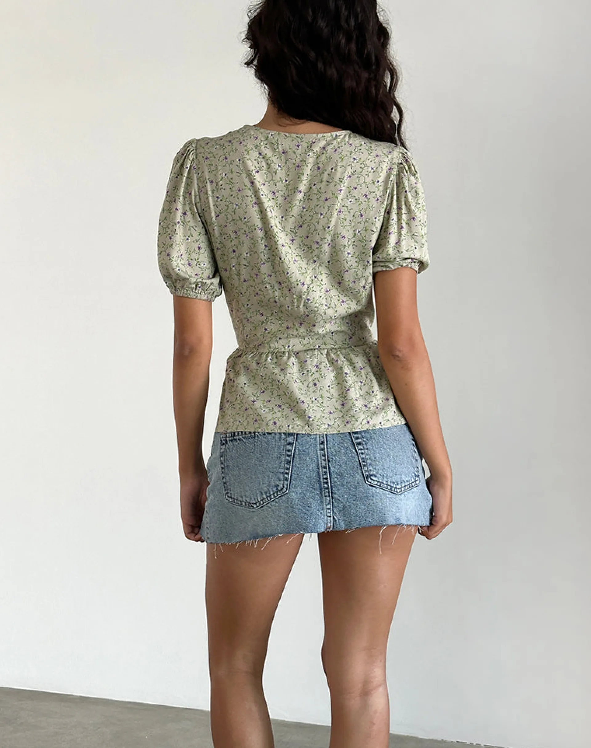Motel Rocks Shirts And Blouses | Printed Tops-Ajasi Blouse in Parma Violet ParmaViolet