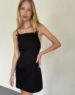 Motel Rocks Bodycon Dresses | Little Black Dresses-Aketi Mini Dress in Black