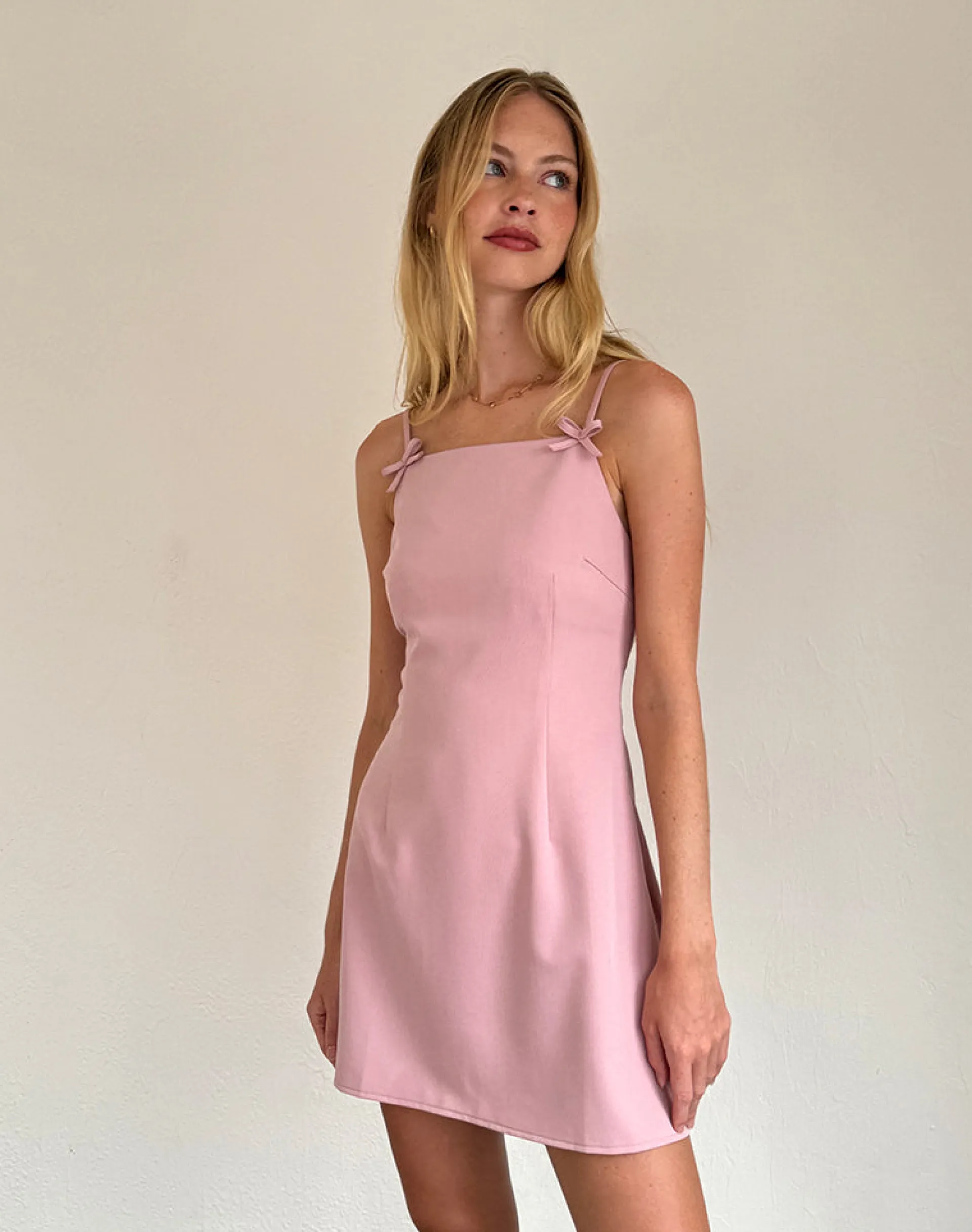Motel Rocks Day Dresses | Bodycon Dresses-Aketi Mini Dress in Dusky Pink DuskyPink