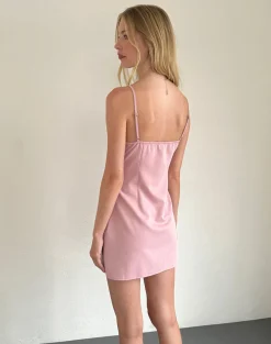 Motel Rocks Day Dresses | Bodycon Dresses-Aketi Mini Dress in Dusky Pink DuskyPink