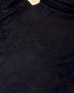 Motel Rocks Halterneck Tops | Lace Tops-Aksa Halterneck Top in Canina Lace Black caninalaceblack