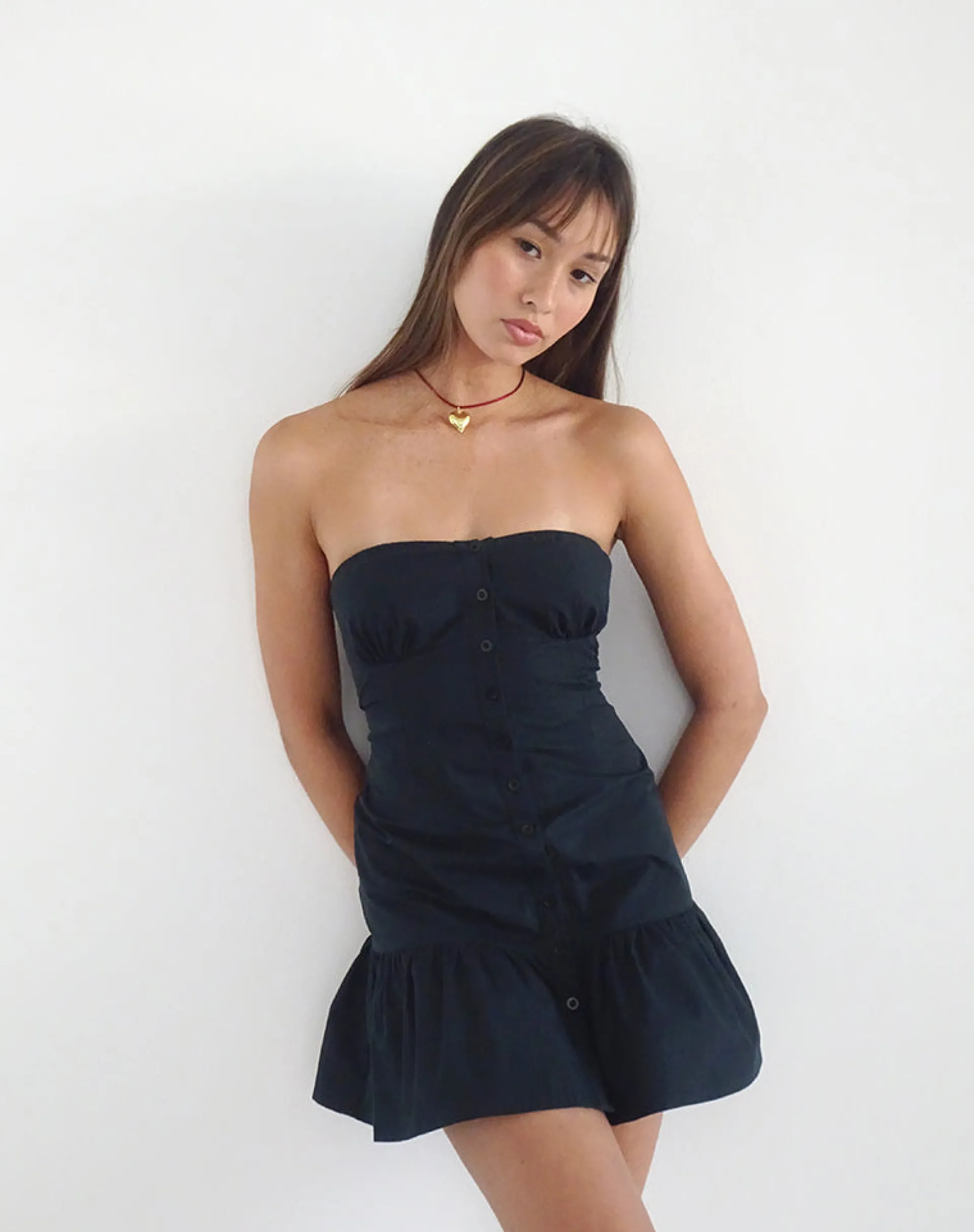 Motel Rocks Day Dresses | Bodycon Dresses-Alden Mini Dress in Tap Shoe Black