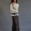 Motel Rocks Printed Skirts | Maxi Skirts-Alfreda Maxi Skirt in Flock Mesh Rar Leopard