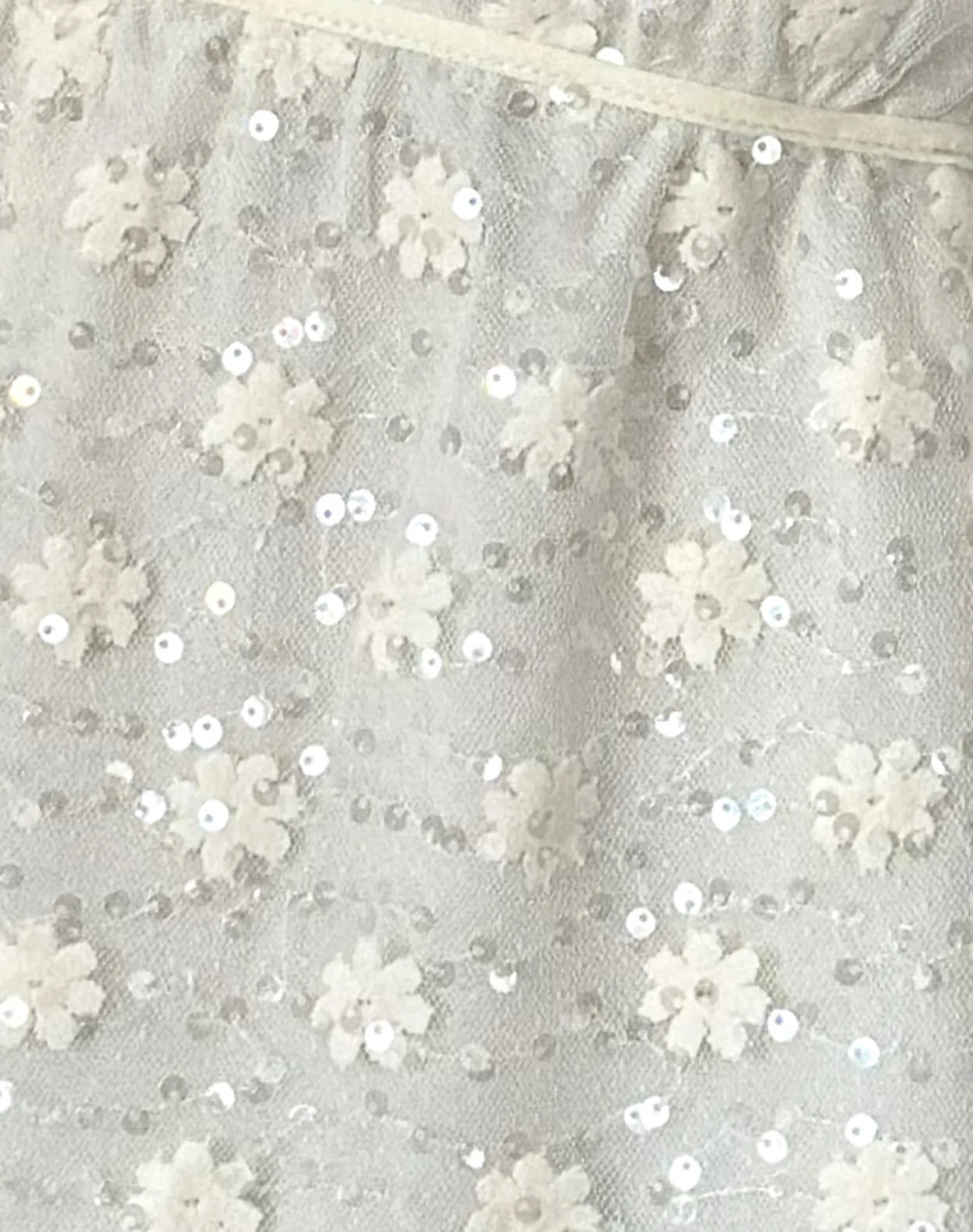Motel Rocks Sequin Tops | Going Out Tops-Aloysia Top in Sequin Lace Ivory
