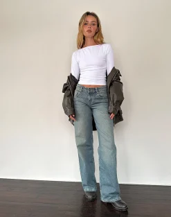 Motel Rocks Basics | Basic Tops-Amabon Long Sleeve Top in White