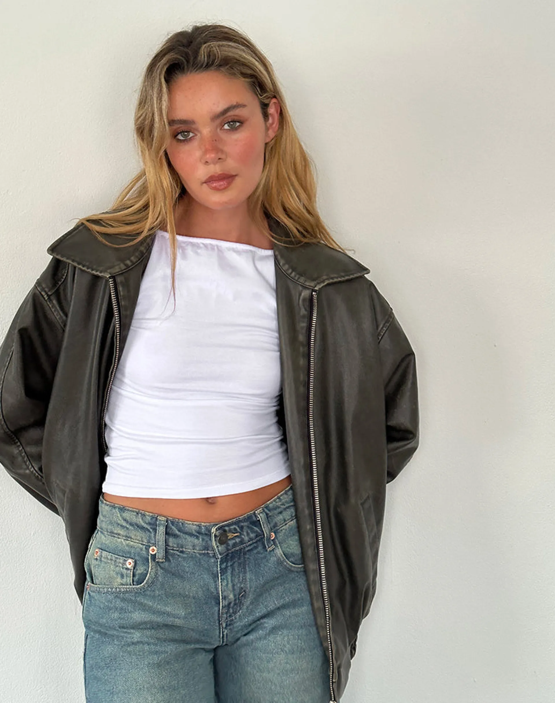 Motel Rocks Basics | Basic Tops-Amabon Long Sleeve Top in White