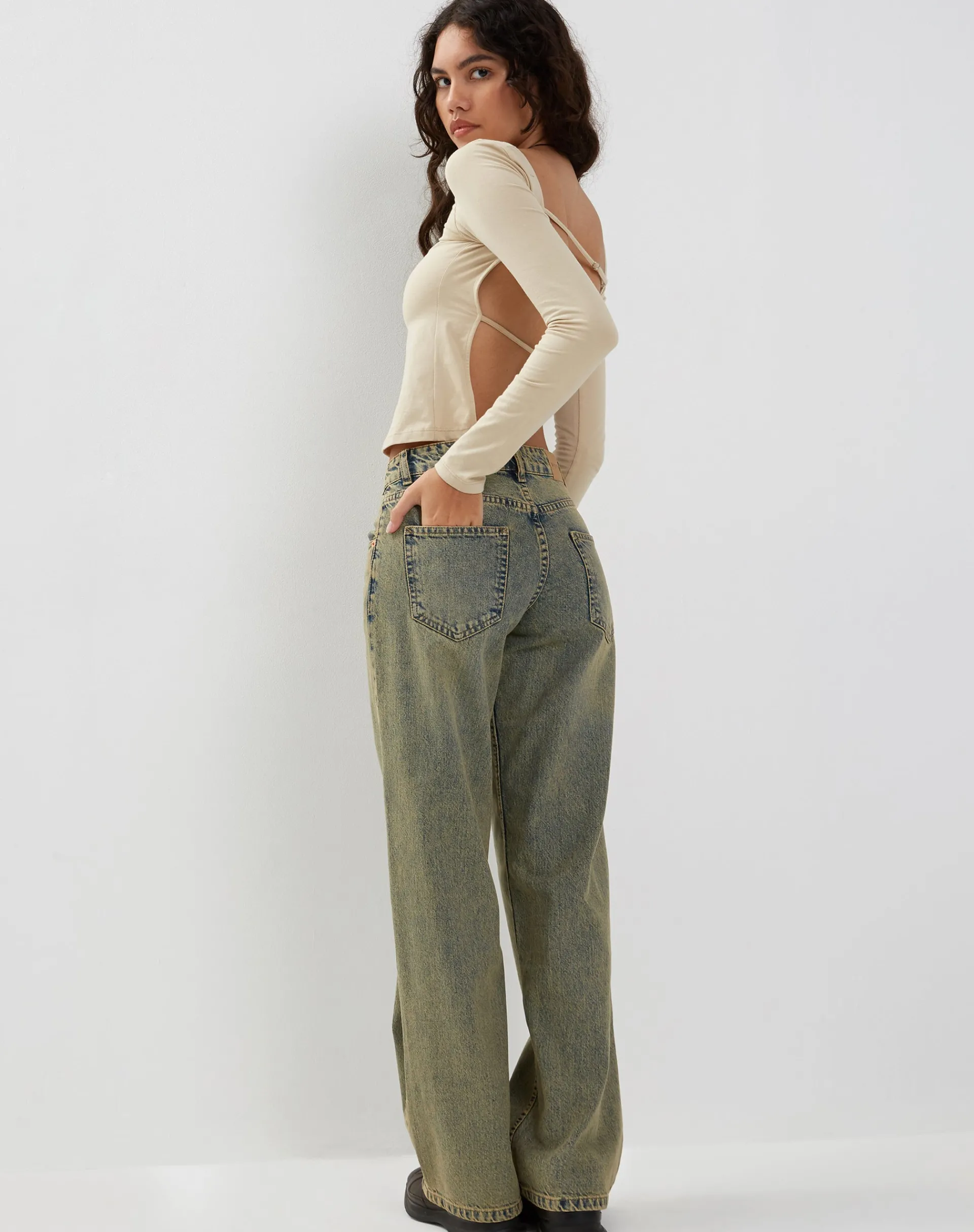 Motel Rocks Basics | Basic Tops-Ansita Long Sleeve Top in Coconut Milk CoconutMilk