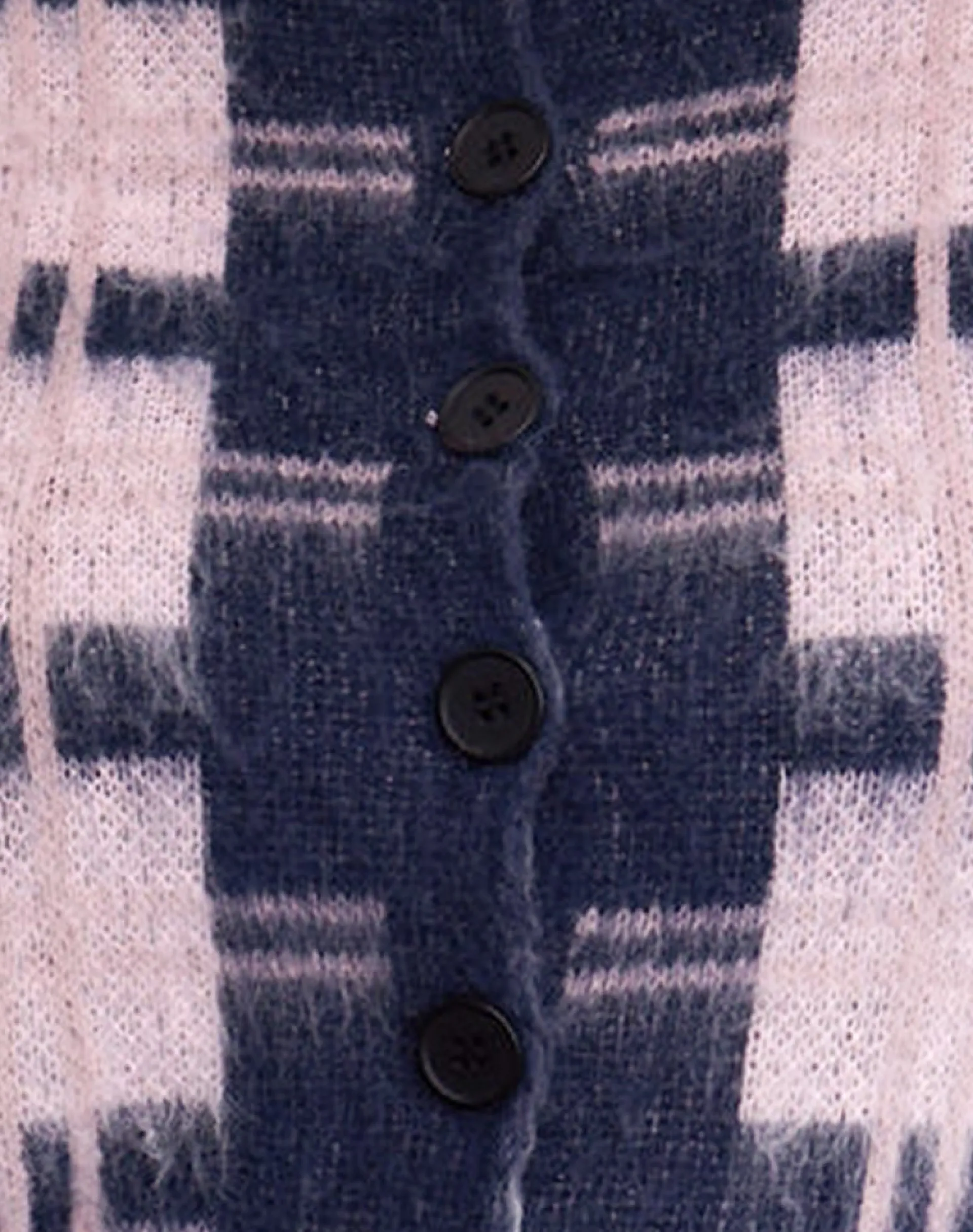 Motel Rocks Cardigans-Anzio Button Up Cardigan In Multi Check Navy and Pink MultiCheckNavyandPink