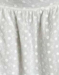Motel Rocks Co-Ords | Midi Skirts-Aristia Midi Skirt in Woven Broderie White