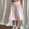 Motel Rocks Co-Ords | A Line Skirts-Asada Midi Skirt in Light Pink LightPink