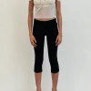 Motel Rocks Tailoring | Basics-Asla Cropped Capri Trouser in Stretch Tailoring Black