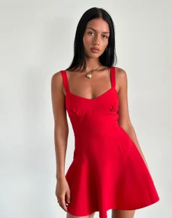 Motel Rocks Party Dresses | Mini Dresses-Audra Mini Dress in Red