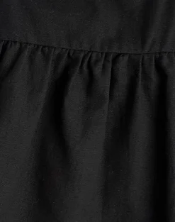 Motel Rocks Basic Tops | Shirts And Blouses-Axoni Square Neck Blouse in Linen Black LinenBlack