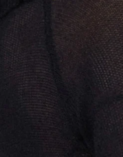 Motel Rocks Long Sleeve Tops | Going Out Tops-Ayako Frill Fine Knit Top in Black