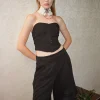 Motel Rocks Tailoring | Basics-Ayna Longline Shorts in Tailoring Black