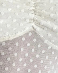 Motel Rocks Co-Ords | Printed Tops-Bartila Top in Ivory Polka Flock