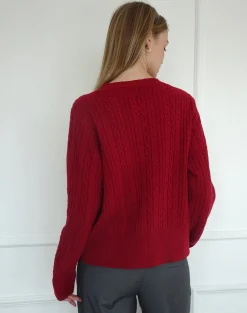 Motel Rocks Cardigans-Bavana Cardigan in Deep Red DeepRed