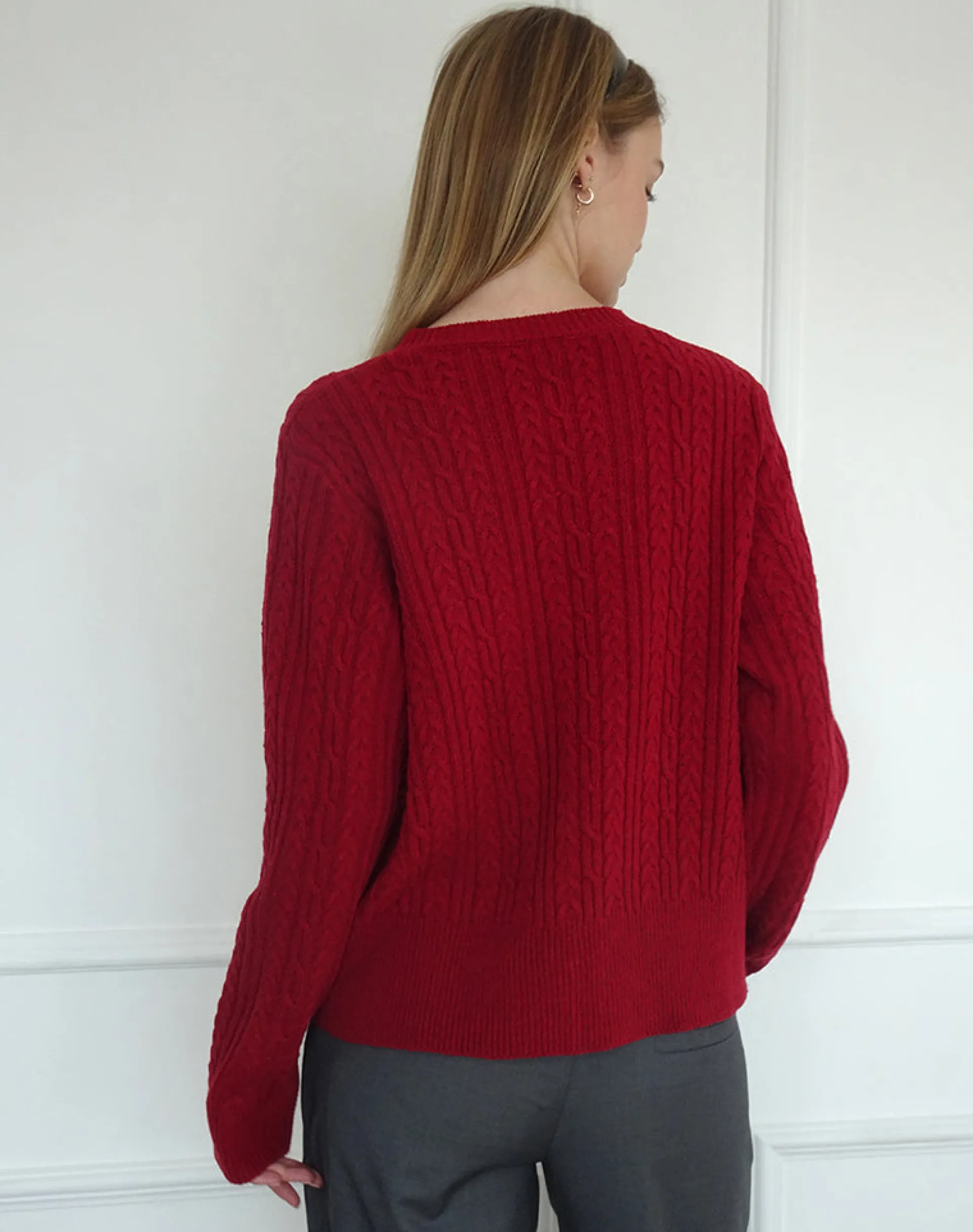 Motel Rocks Cardigans-Bavana Cardigan in Deep Red DeepRed