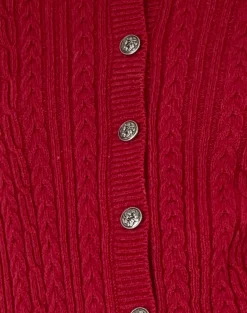 Motel Rocks Cardigans-Bavana Cardigan in Deep Red DeepRed