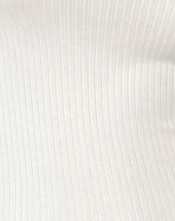 Motel Rocks Basics | Basic Tops-Beech Ribbed Long Sleeve Top in Off White