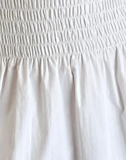 Motel Rocks Bandeau Dresses | Day Dresses-Belesi Bandeau Midi Dress in Poplin White PoplinWhite