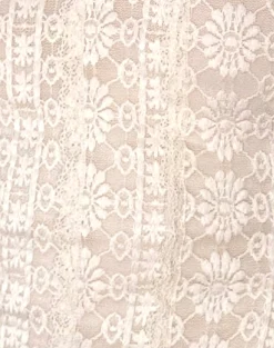 Motel Rocks Corset Tops | Long Sleeve Tops-Belle Long Sleeve Top in Regal Lace Ivory RegalLaceIvory