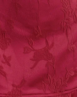 Motel Rocks Party Dresses | Mini Dresses-Benian Mini Dress in Satin Jacquard Red