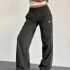 Motel Rocks Wide Leg Pants | Low Rise Pants-Benton Wide Leg Jogger in Olive with 'M' Embroidery Olivewith'M'Embroidery.