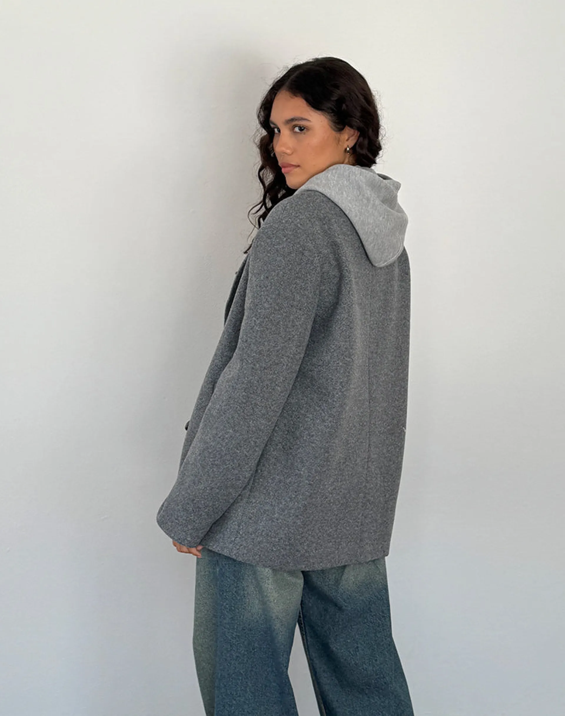 Motel Rocks Tailoring-Binaiya Oversized Blazer in Grey