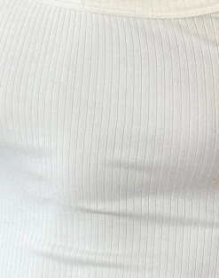 Motel Rocks Basics | Basic Tops-Binlo Extra Long Sleeve Top in White