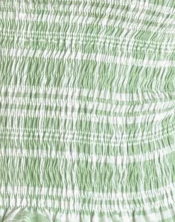 Motel Rocks Printed Tops-Birita Shirred Top in Table Cloth Neo Mint TableClothNeoMint