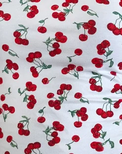 Motel Rocks Vest Tops | Printed Tops-Blaira Top in Cherry Print White