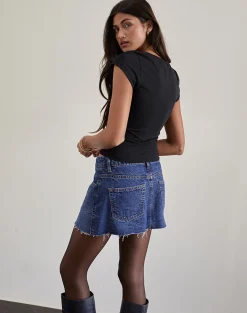 Motel Rocks Going Out Tops-Boska Top in Black with Red Rose