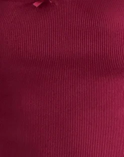 Motel Rocks Basics | Basic Tops-Bovillo Cap Sleeve Top in Burgundy