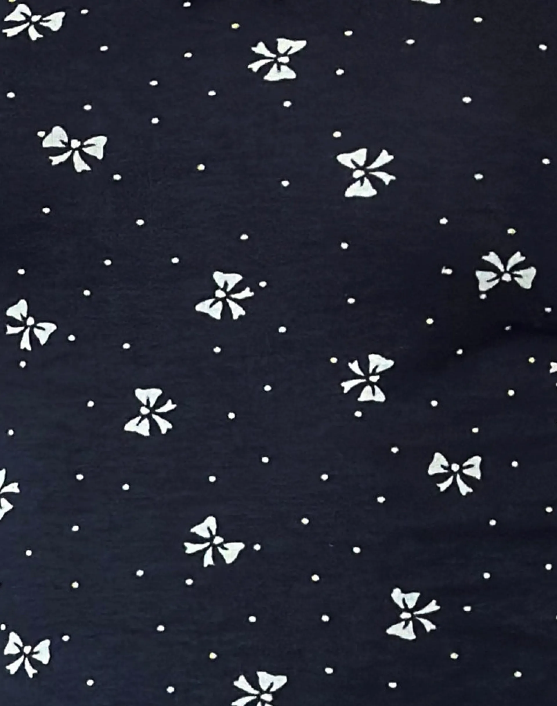 Motel Rocks Printed Tops-Bovino Top in Mini Bow Navy