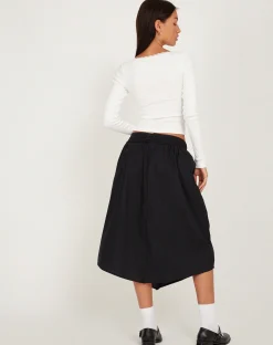 Motel Rocks Basics | Basic Tops-Bovita Long Sleeve Top in Rib White RibWhite