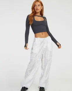 Motel Rocks Basics | Basic Tops-Brandy Crop Top in Ocean Storm OceanStorm