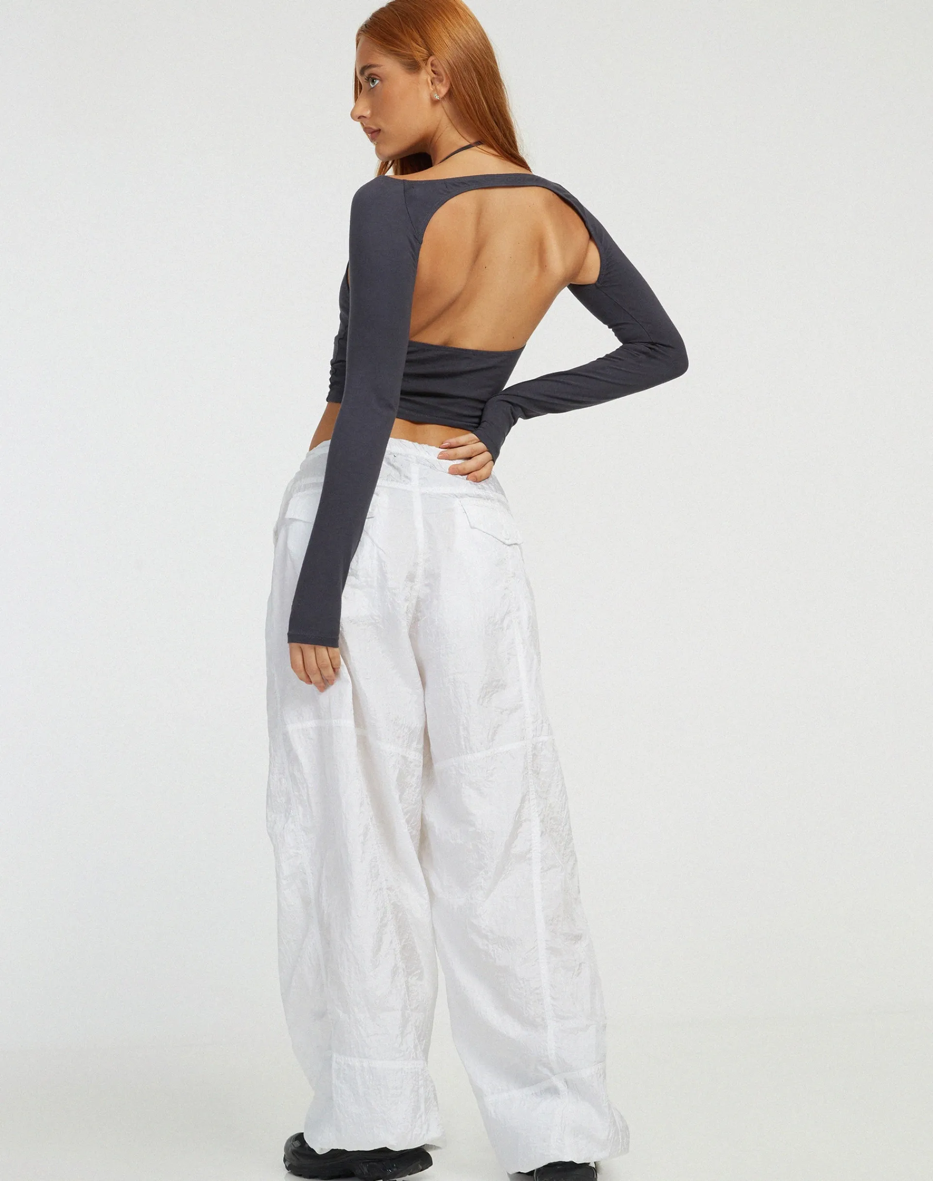 Motel Rocks Basics | Basic Tops-Brandy Crop Top in Ocean Storm OceanStorm