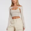 Motel Rocks Basics | Basic Tops-Brandy Long Sleeve Top in Coconut Milk CoconutMilk