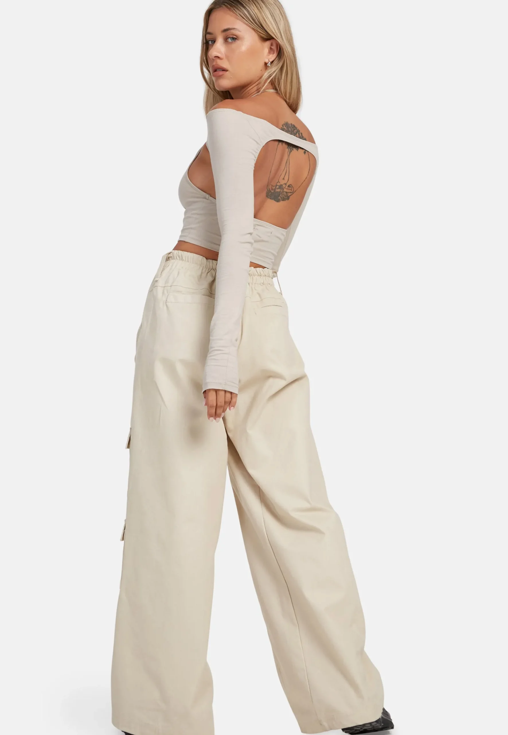 Motel Rocks Basics | Basic Tops-Brandy Long Sleeve Top in Coconut Milk CoconutMilk