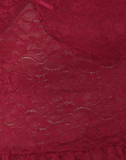 Motel Rocks Co-Ords | Lace Tops-Brietta Cami Top in Deep Red Lace DeepRedLace