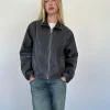 Motel Rocks Pu Jackets | Jackets-Brittany Distressed Jacket in PU Black